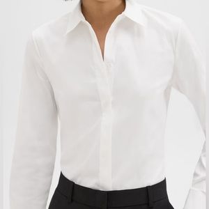 Theory Classic White Tailored Shirt S